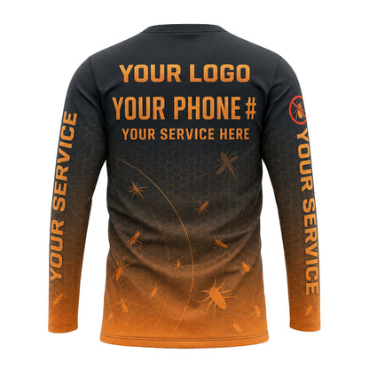 Amber Radar Bug Hunt pest control shirt PCST14 - back