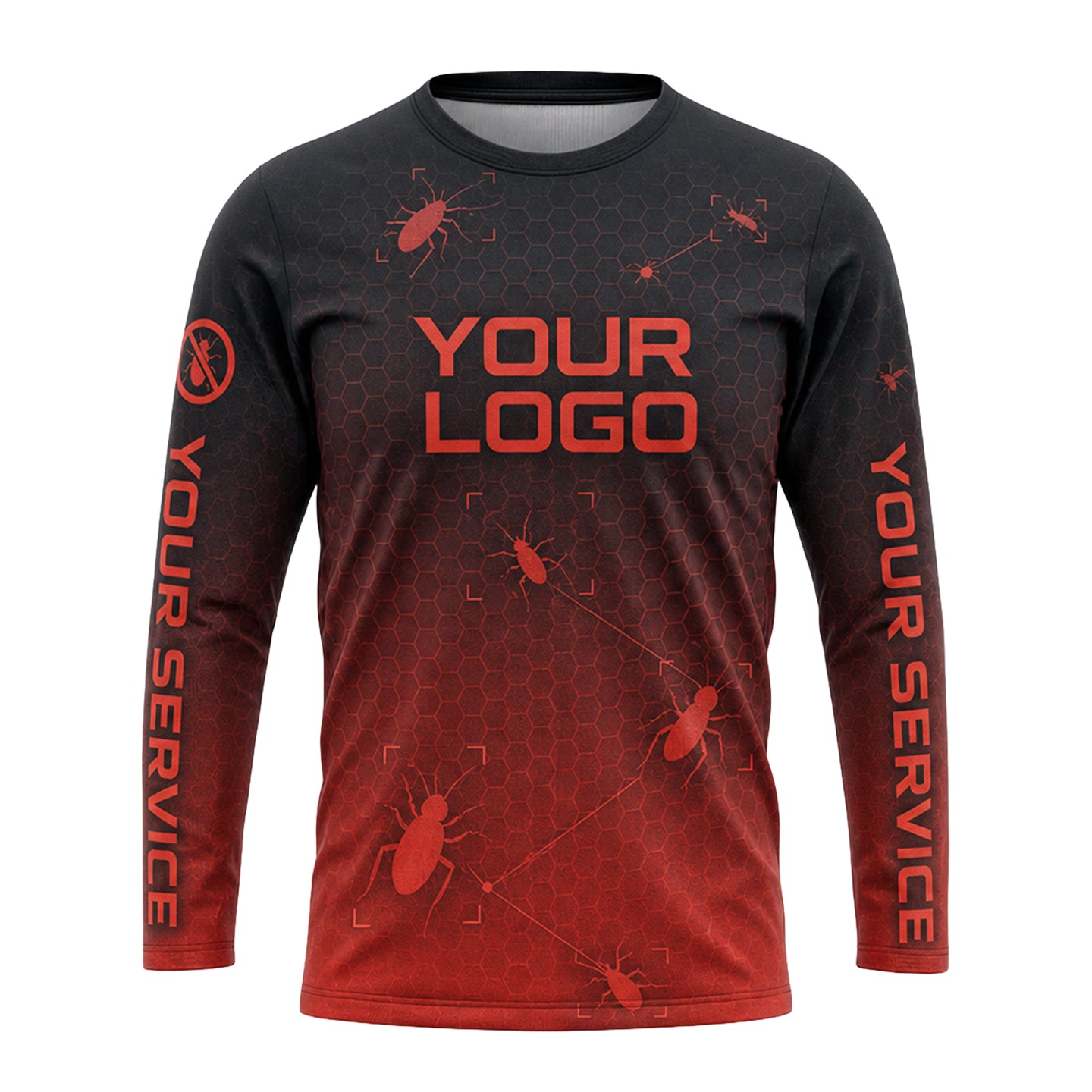 Red Target Roach Lock pest control shirt PCST15 - front