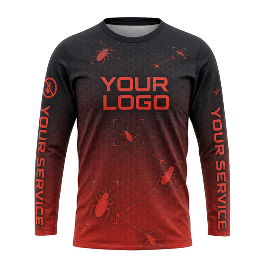 Red Target Roach Lock pest control shirt PCST15 - front