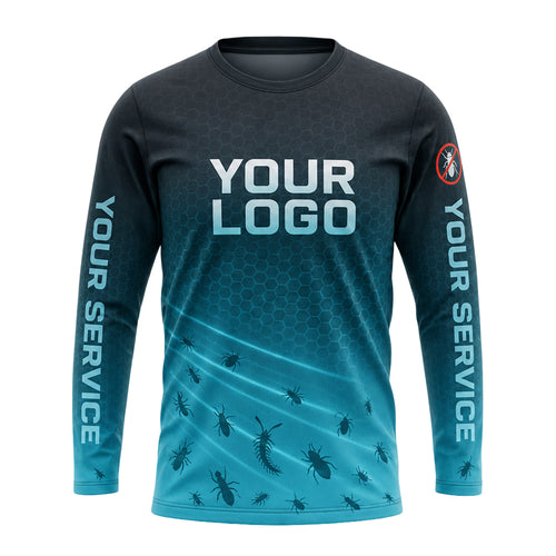 Cyan Pest Swarm Vortex pest control shirt PCST16 - front