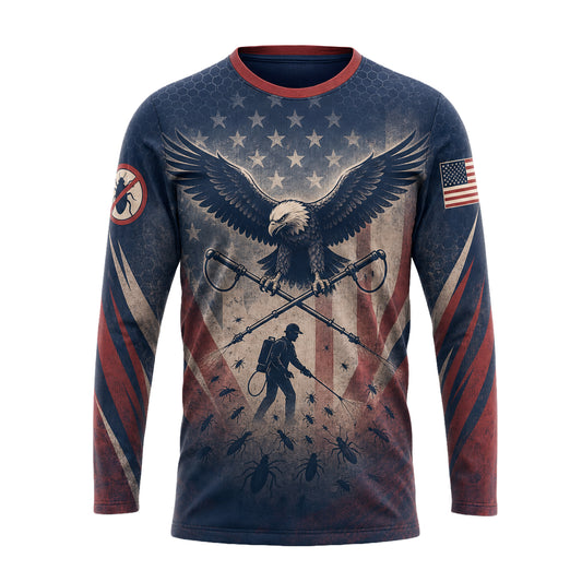Patriot Eagle Sprayer Crest pest control shirt PCUP02 - front