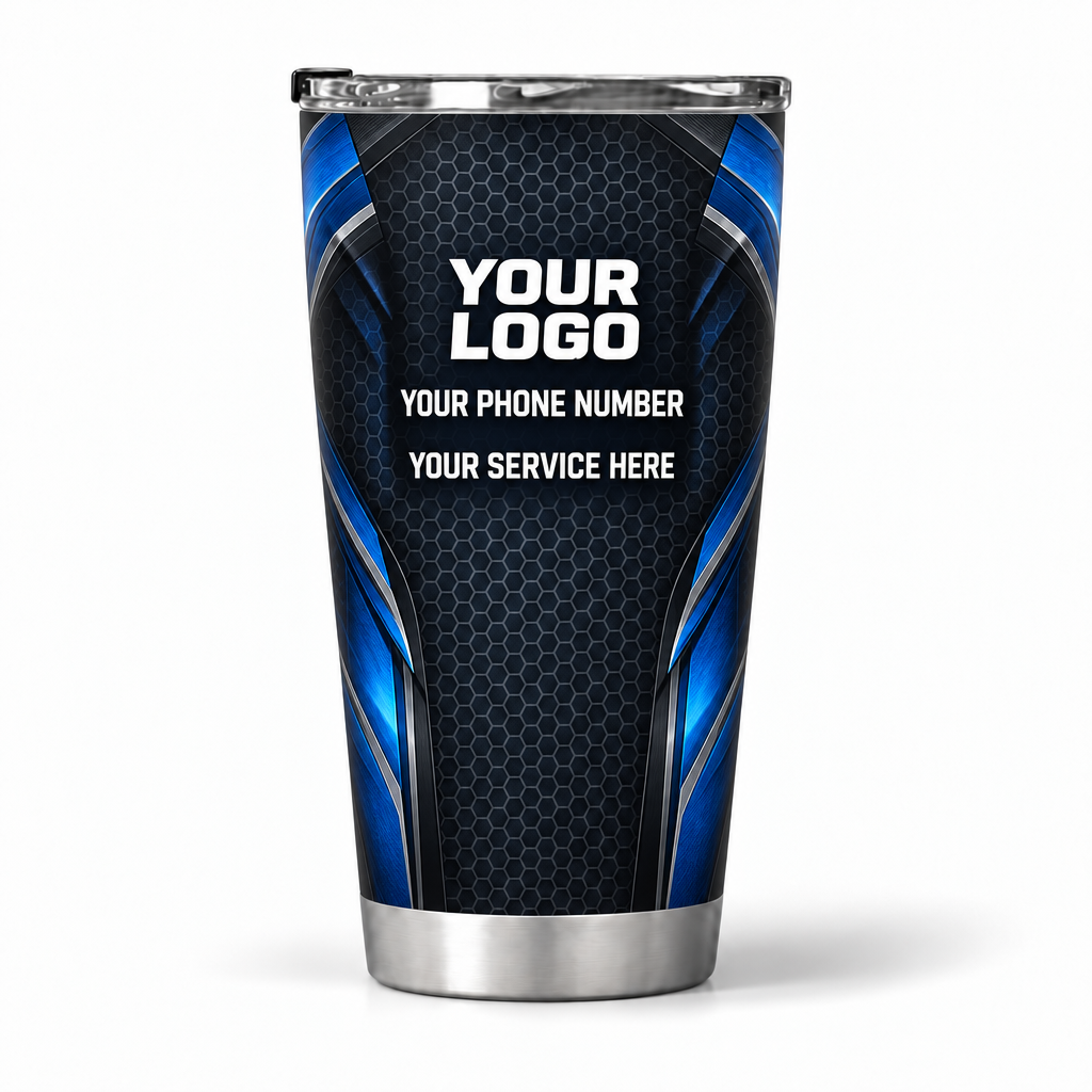 ADN007 personalized tumbler 20oz back product mockup
