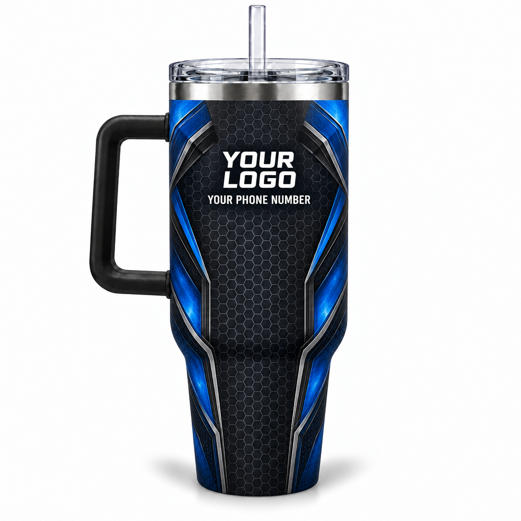 ADN007 personalized tumbler 40oz back product mockup