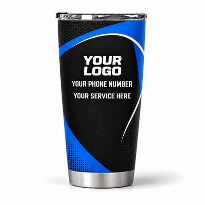 ADN009 personalized tumbler 20oz back product mockup