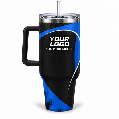ADN009 personalized tumbler 40oz back product mockup