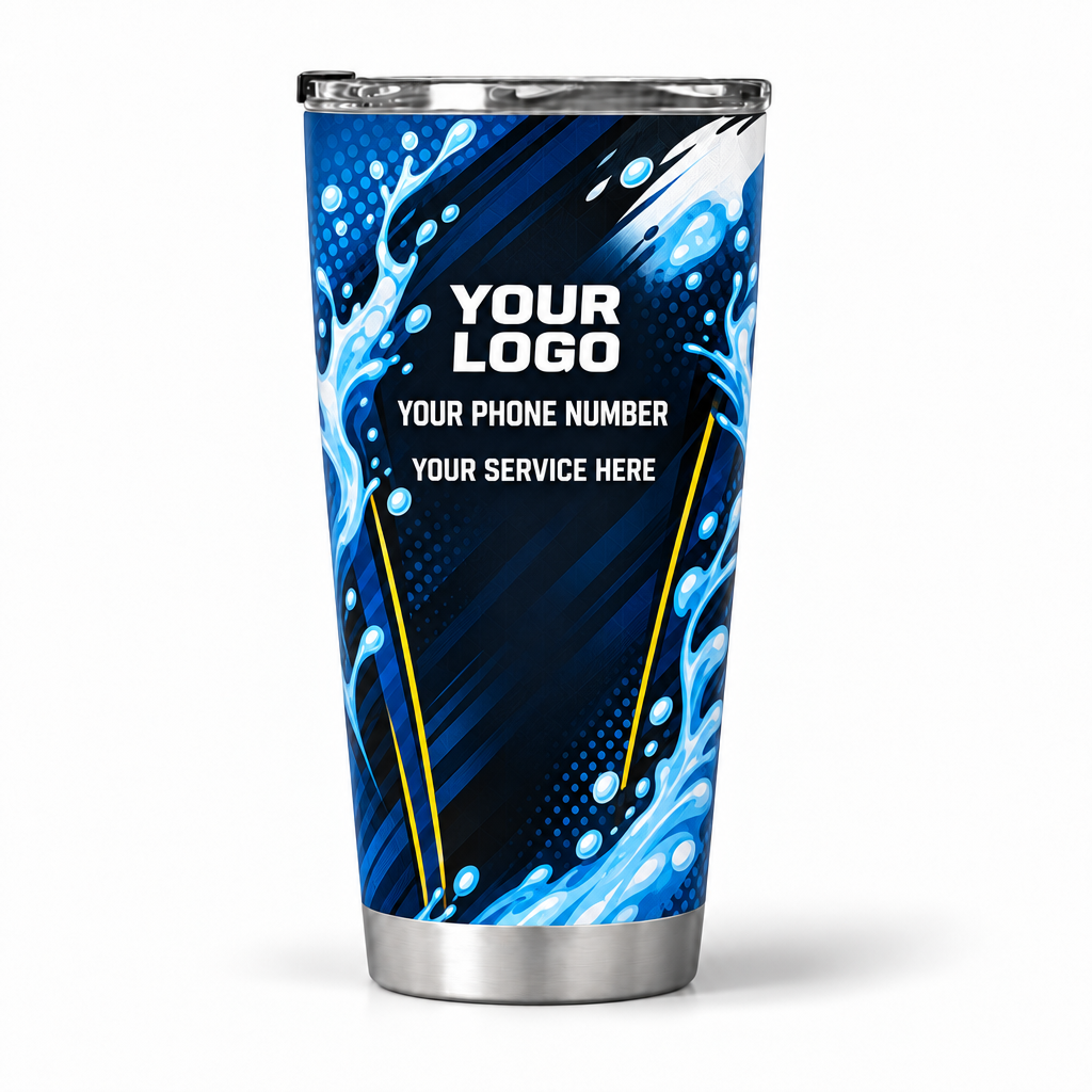 ADN011 personalized tumbler 20oz back product mockup