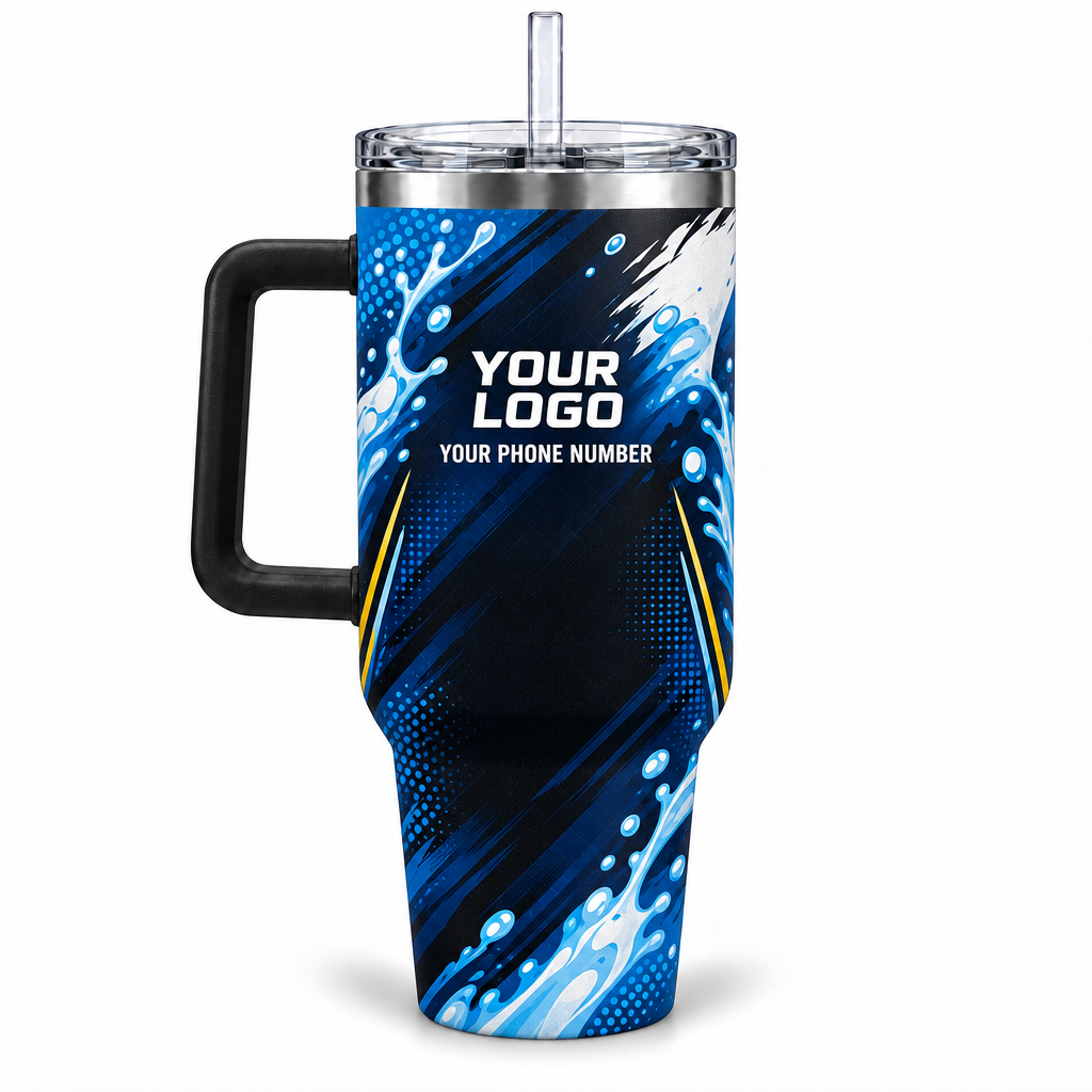 ADN011 personalized tumbler 40oz back product mockup