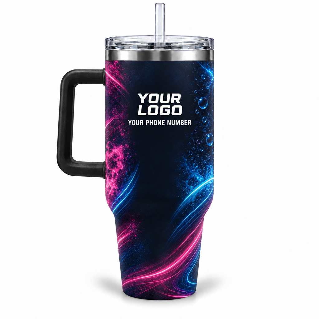 ADN012 personalized tumbler 40oz back product mockup