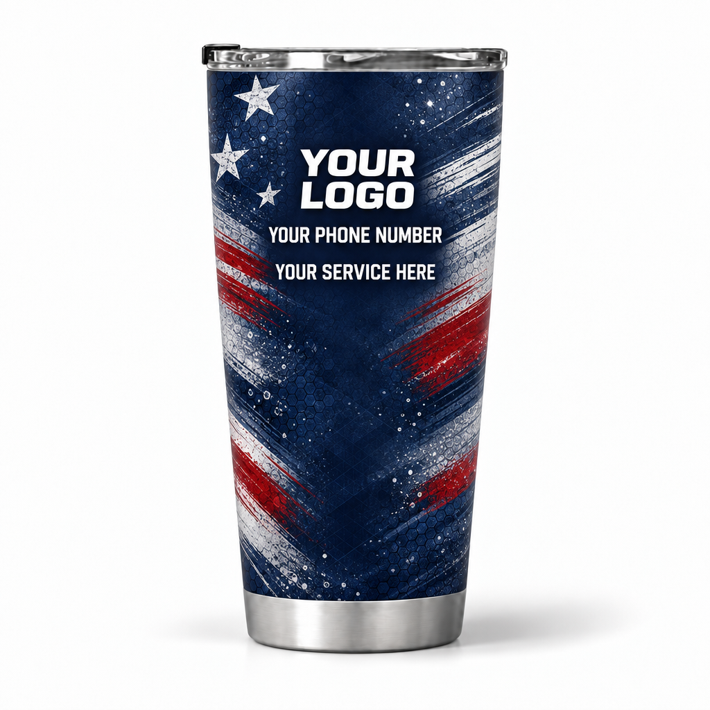 ADN014 personalized tumbler 20oz back product mockup