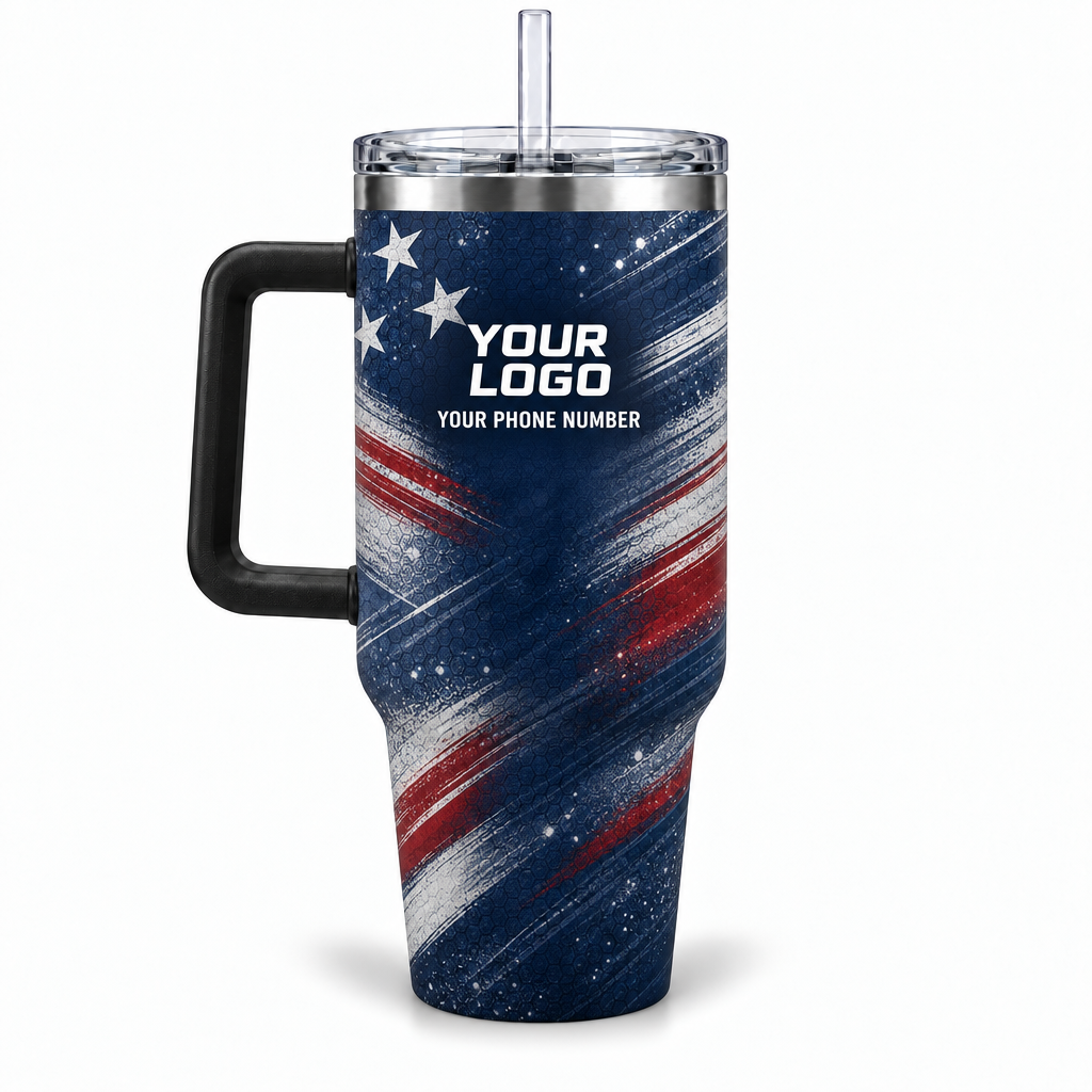 ADN014 personalized tumbler 40oz back product mockup