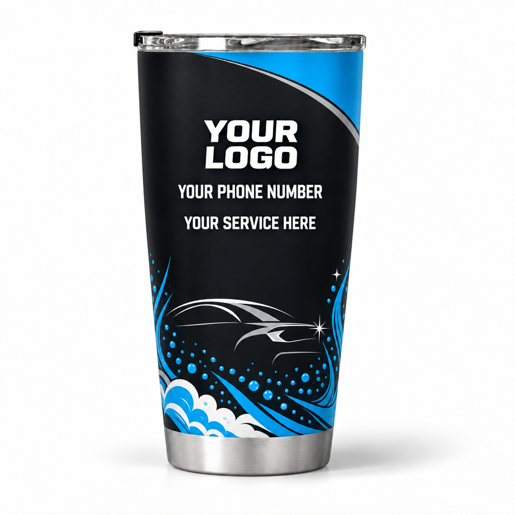 ADN018 personalized tumbler 20oz back product mockup