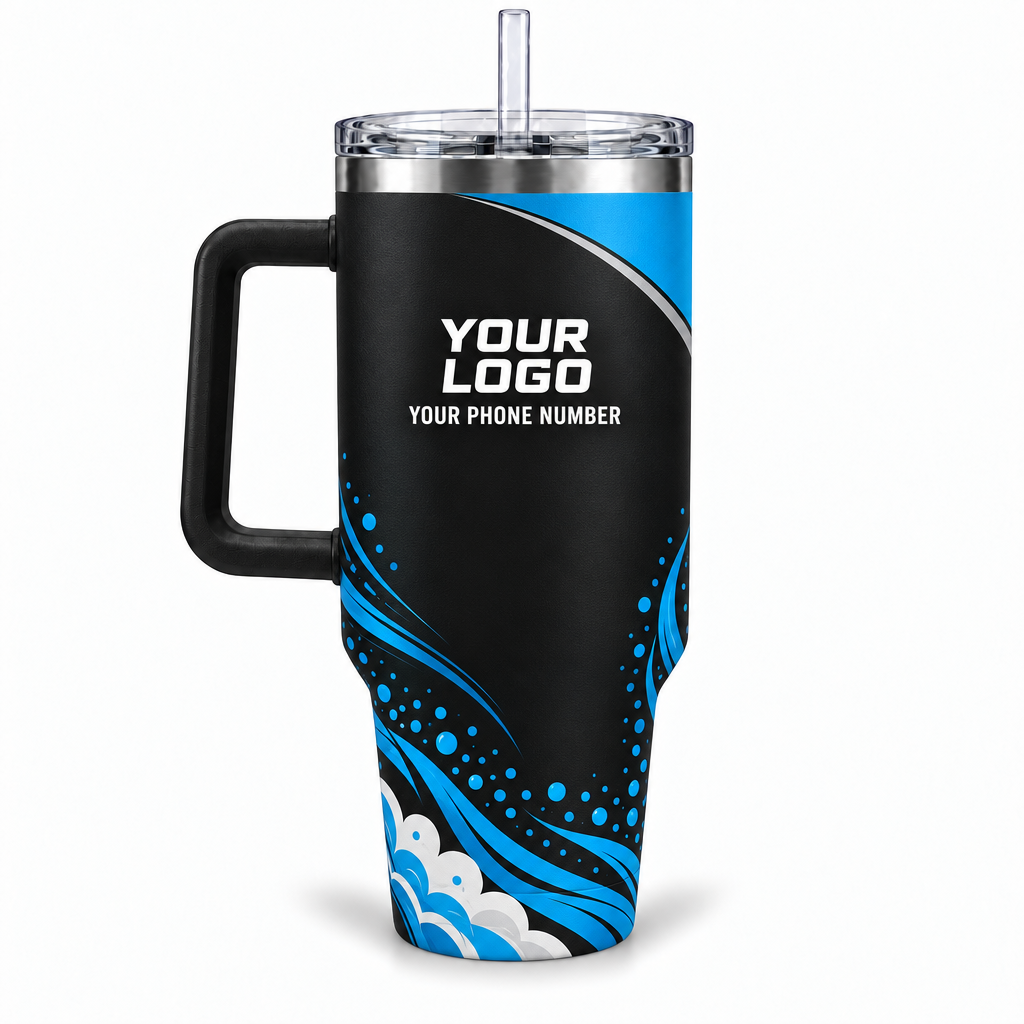 ADN018 personalized tumbler 40oz back product mockup