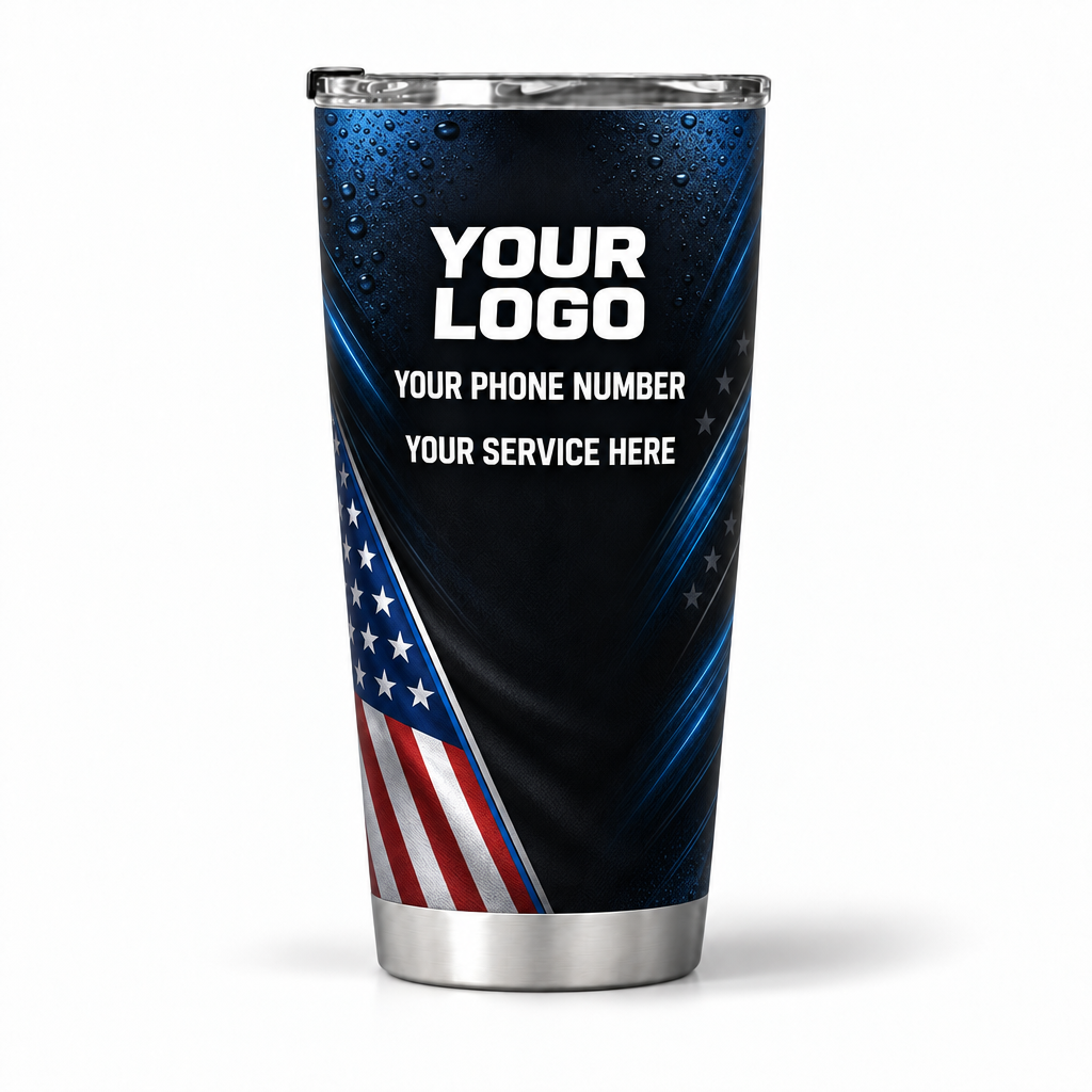 ADN020 personalized tumbler 20oz back product mockup