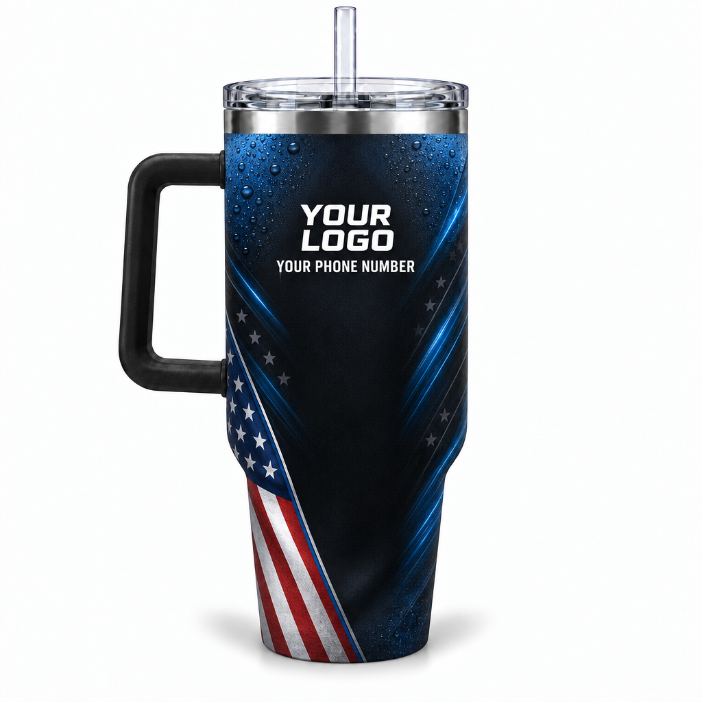 ADN020 personalized tumbler 40oz back product mockup