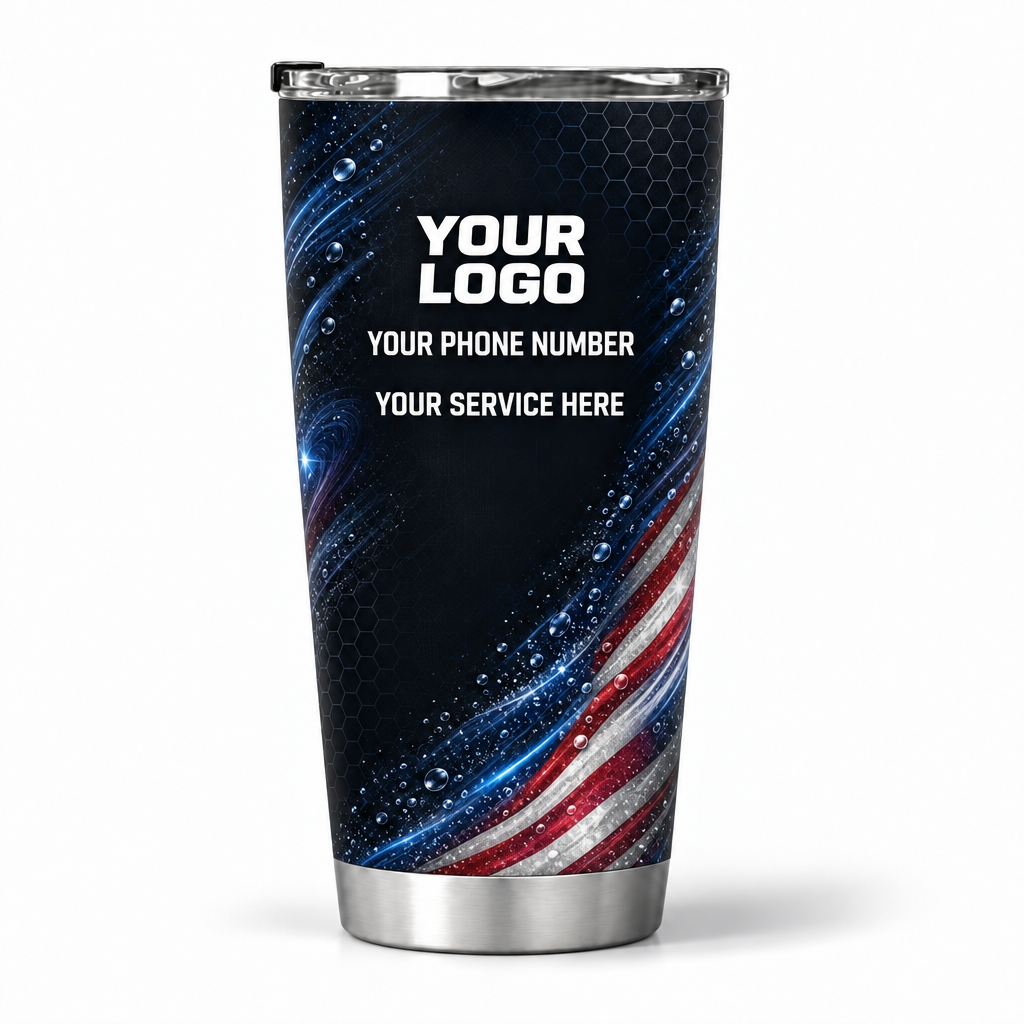ADN023 personalized tumbler 20oz back product mockup