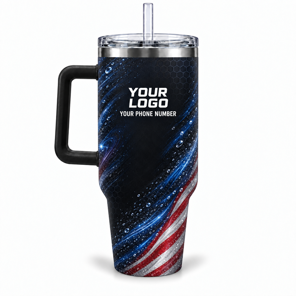 ADN023 personalized tumbler 40oz back product mockup