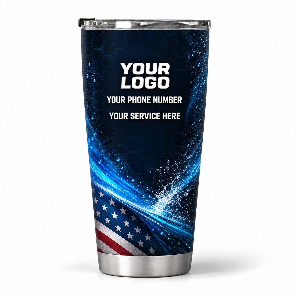 ADN024 personalized tumbler 20oz back product mockup