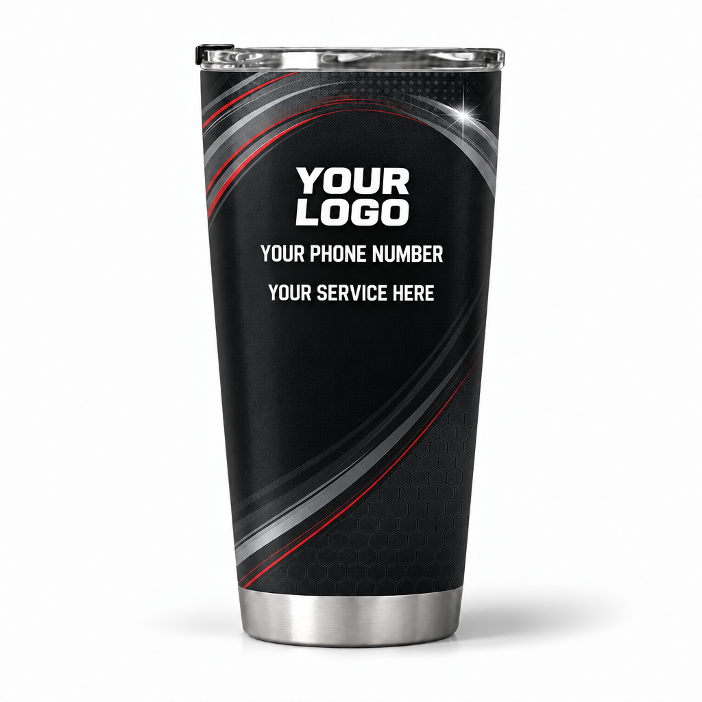 ADN038 personalized tumbler 20oz back product mockup