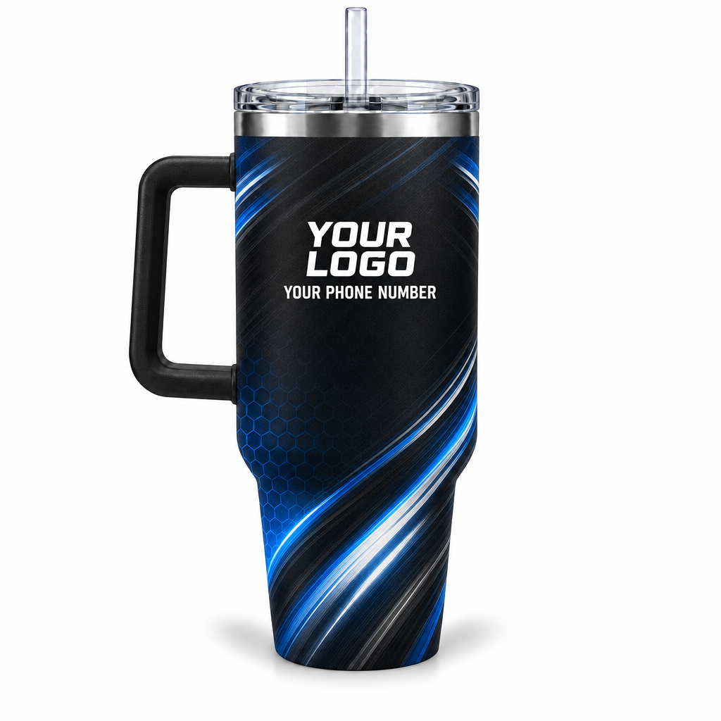 ADN046 personalized tumbler 40oz back product mockup