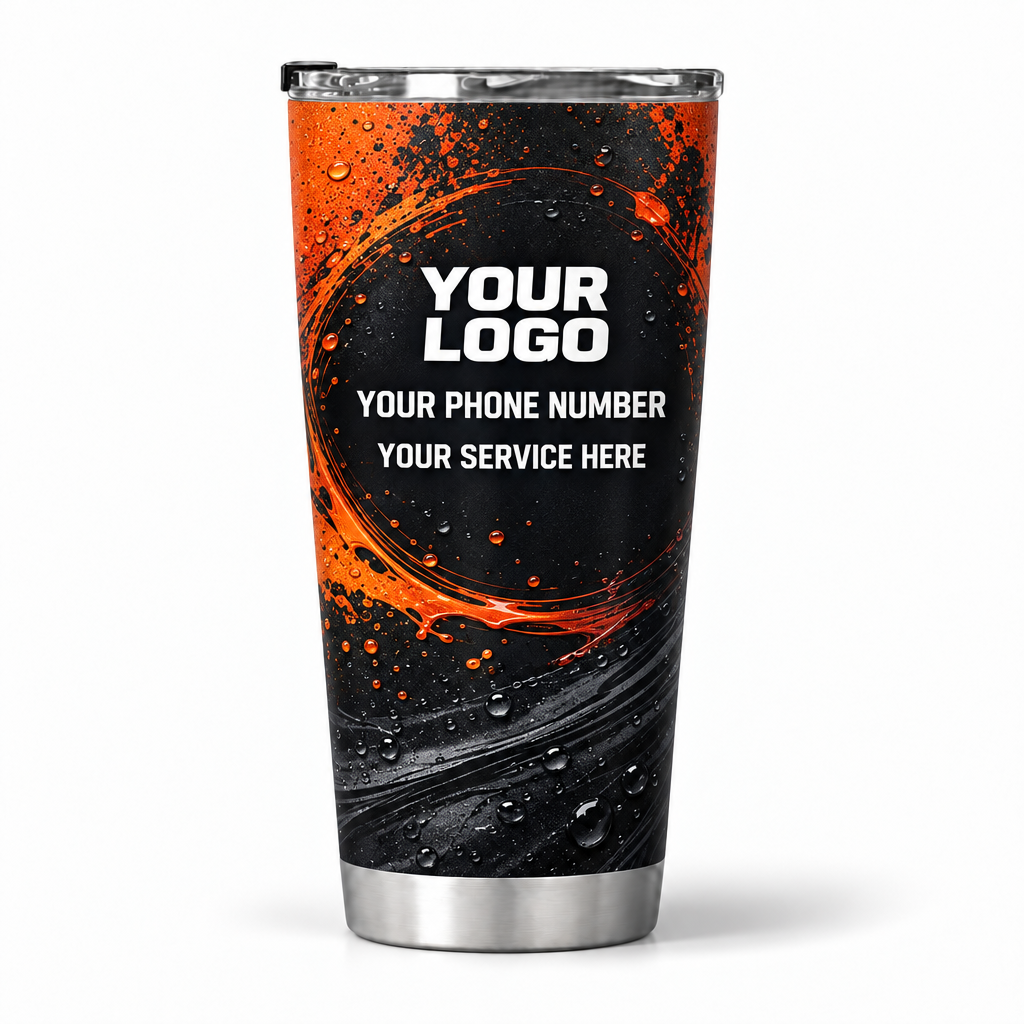 ADN048 personalized tumbler 20oz back product mockup
