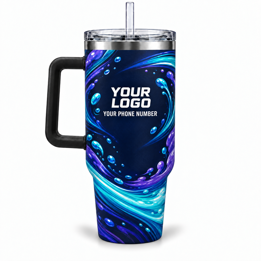 ADN052 personalized tumbler 40oz back product mockup