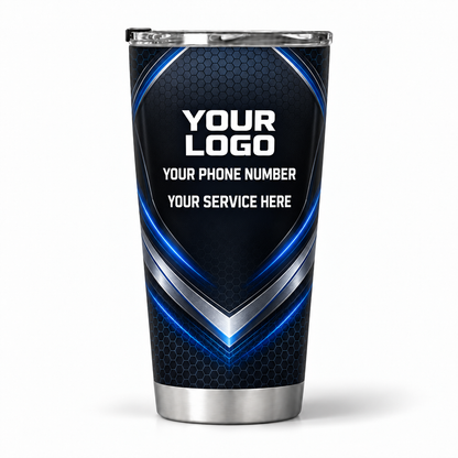 ADN055 personalized tumbler 20oz back product mockup