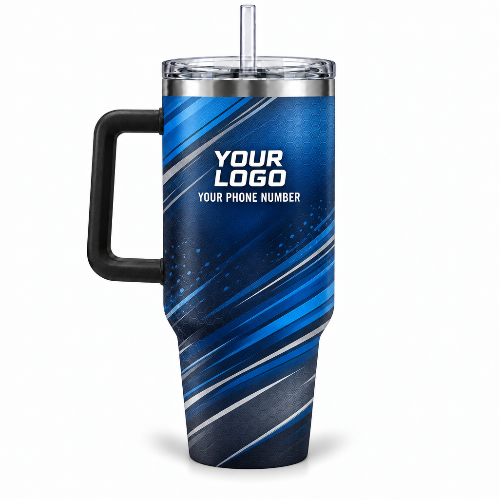 ADN060 personalized tumbler 40oz back product mockup