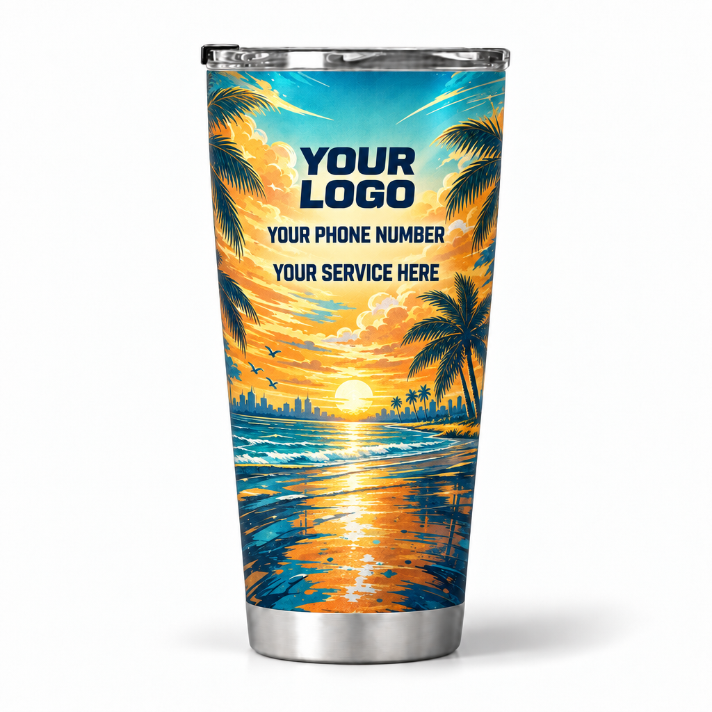 ADN063 personalized tumbler 20oz back product mockup