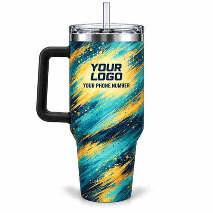 ADN063 personalized tumbler 40oz back product mockup