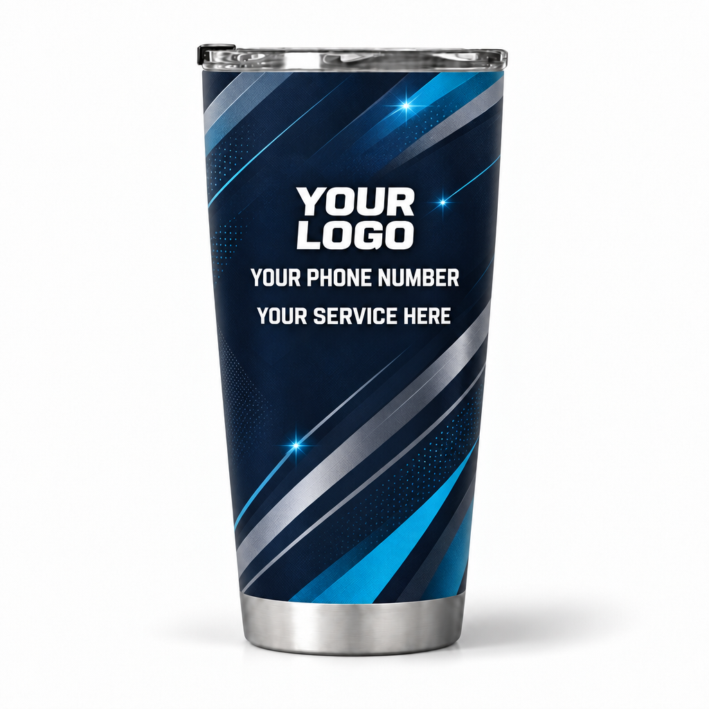 ADN064 personalized tumbler 20oz back product mockup