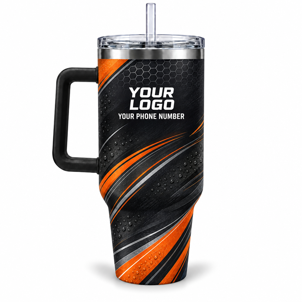 ADN065 personalized tumbler 40oz back product mockup