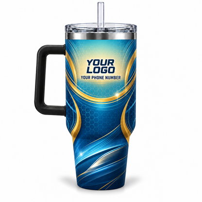 ADN068 personalized tumbler 40oz back product mockup