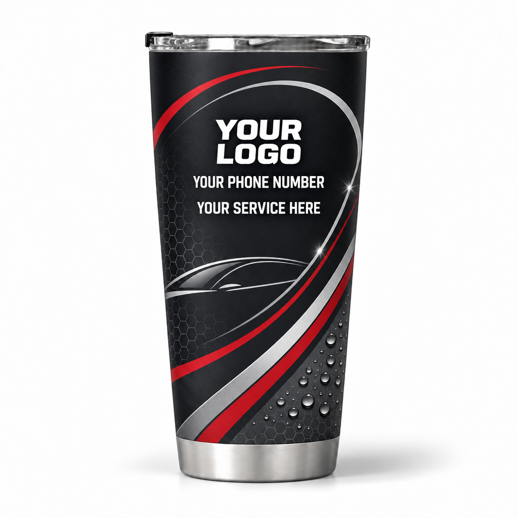 ADN069 personalized tumbler 20oz back product mockup