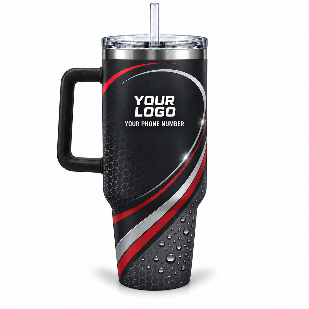ADN069 personalized tumbler 40oz back product mockup