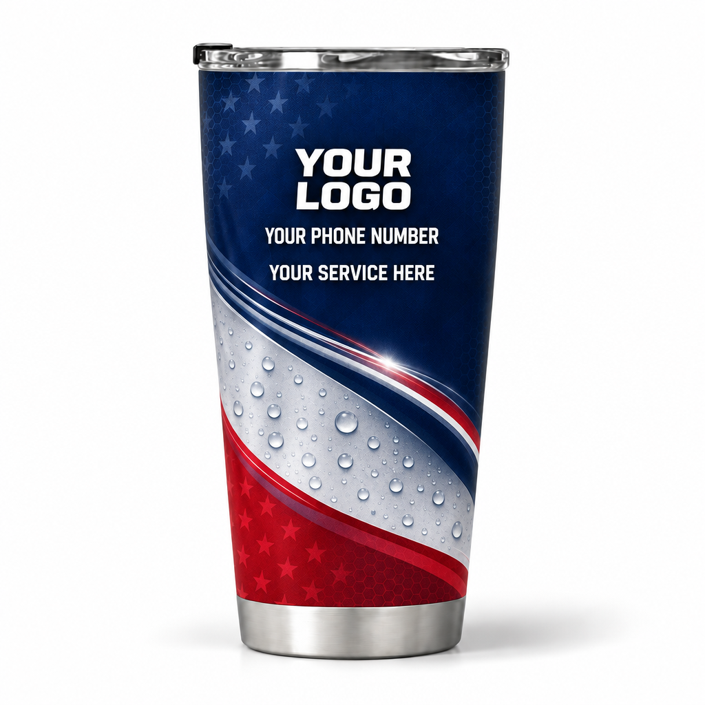 ADN070 personalized tumbler 20oz back product mockup