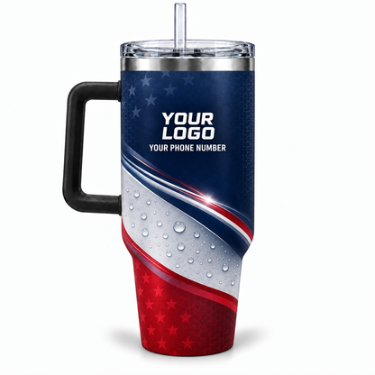 ADN070 personalized tumbler 40oz back product mockup