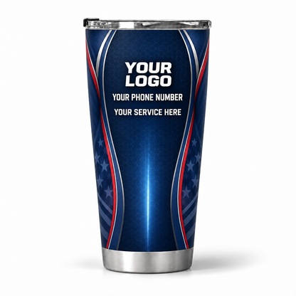 ADN071 personalized tumbler 20oz back product mockup