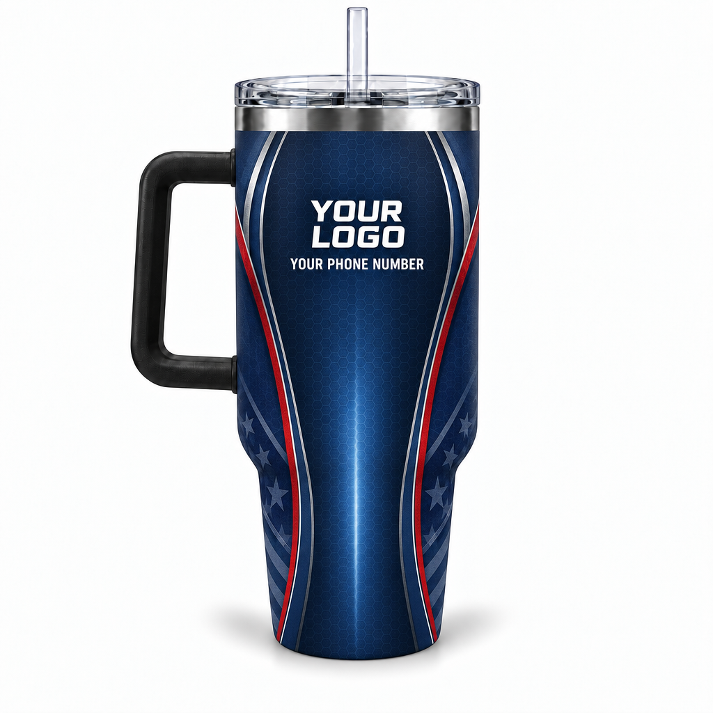 ADN071 personalized tumbler 40oz back product mockup