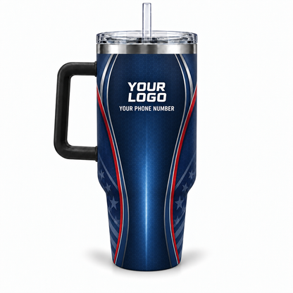 ADN071 personalized tumbler 40oz back product mockup