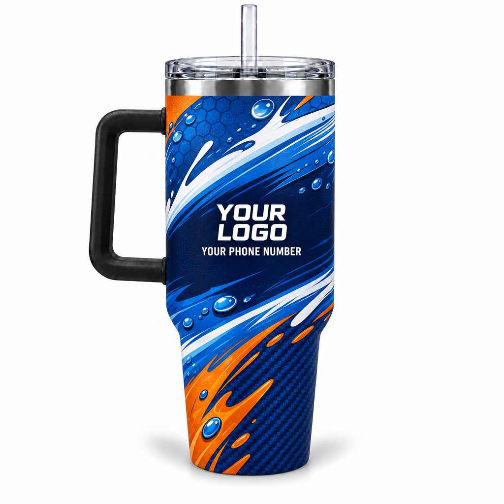 ADN073 personalized tumbler 40oz back product mockup