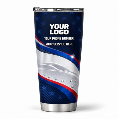 ADN075 personalized tumbler 20oz back product mockup