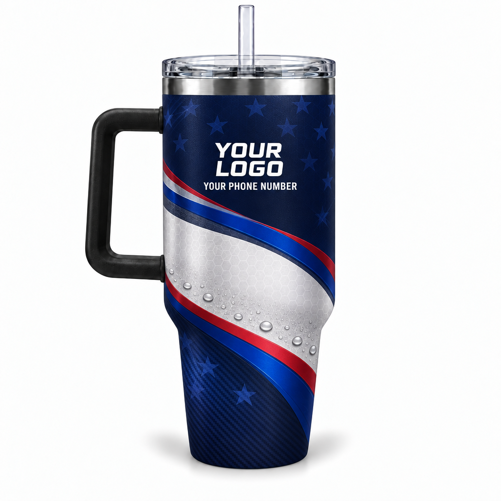 ADN075 personalized tumbler 40oz back product mockup