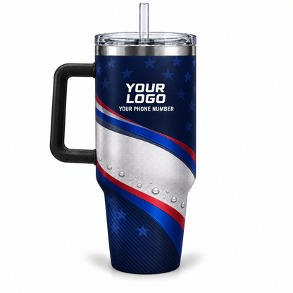 ADN075 personalized tumbler 40oz back product mockup