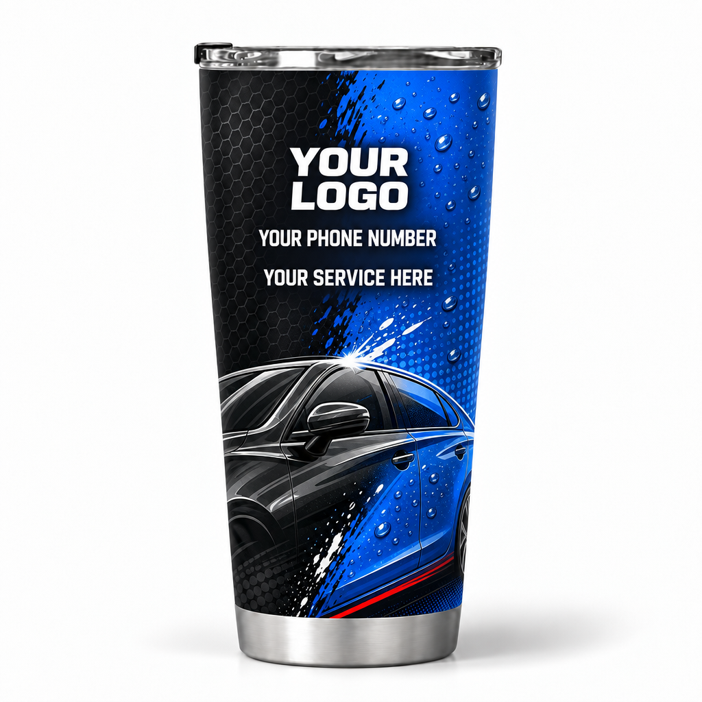 ADN076 personalized tumbler 20oz back product mockup