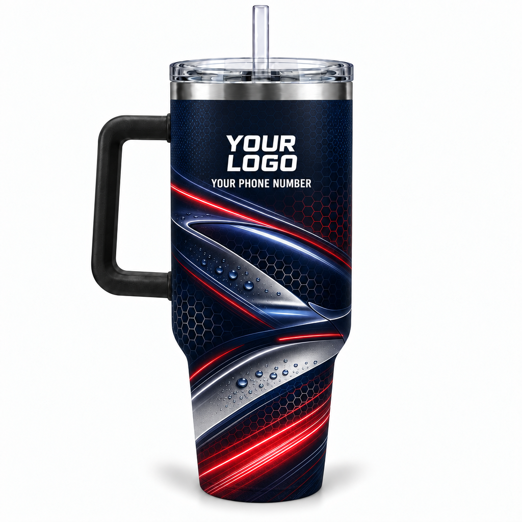 ADN077 personalized tumbler 40oz back product mockup