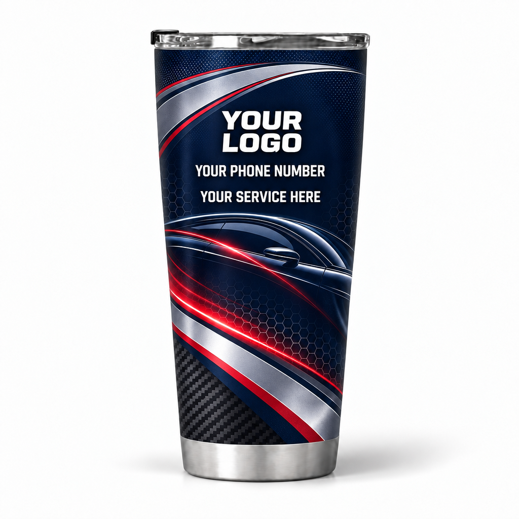 ADN078 personalized tumbler 20oz back product mockup