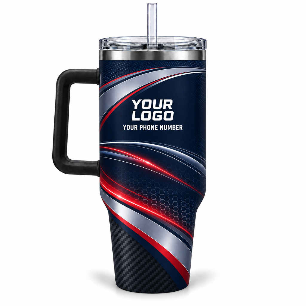 ADN078 personalized tumbler 40oz back product mockup