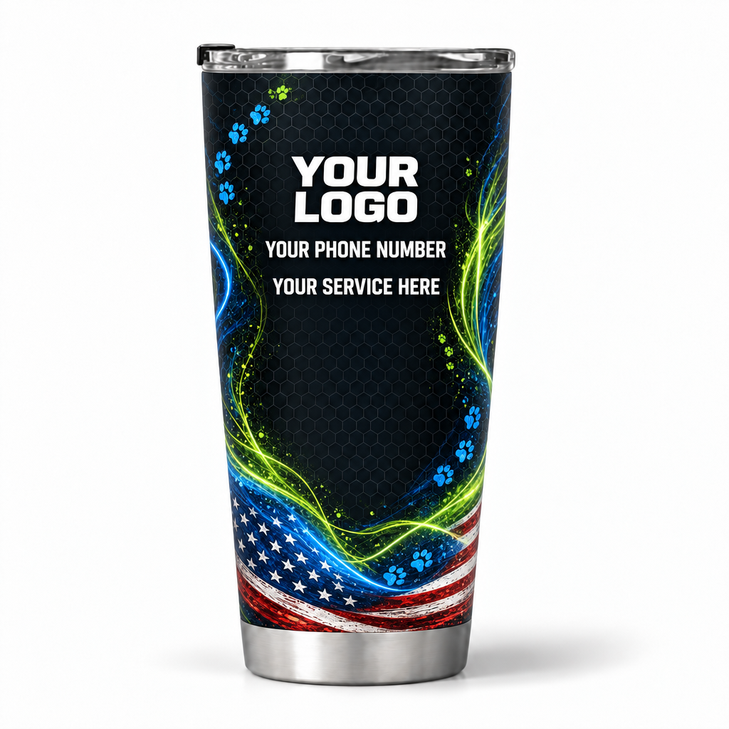 DWN009 personalized tumbler 20oz back product mockup