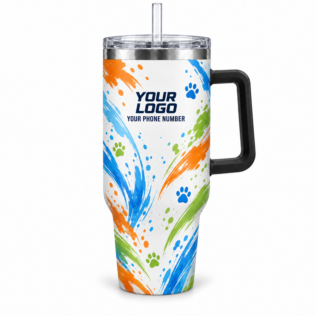 DWN027 personalized tumbler 40oz front product mockup