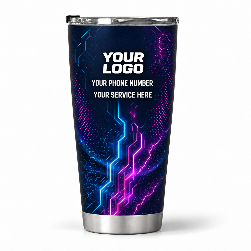 ELN016 personalized tumbler 20oz back product mockup